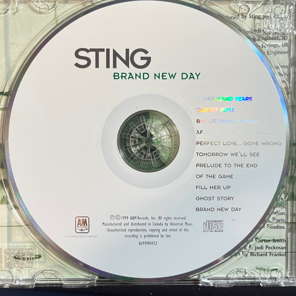 Sting - Brand New Day | A&M Records (0694904432) - 3 Sting - Brand New Day | A&M Records (0694904432) - 3