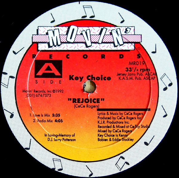 Key Choice - Rejoice | Movin' Records (MR019)
