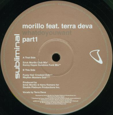 Morillo Feat. Terra Deva - What Do You Want (Part 1) | Subliminal (SUB 138) - 3 Morillo Feat. Terra Deva - What Do You Want (Part 1) | Subliminal (SUB 138) - 3