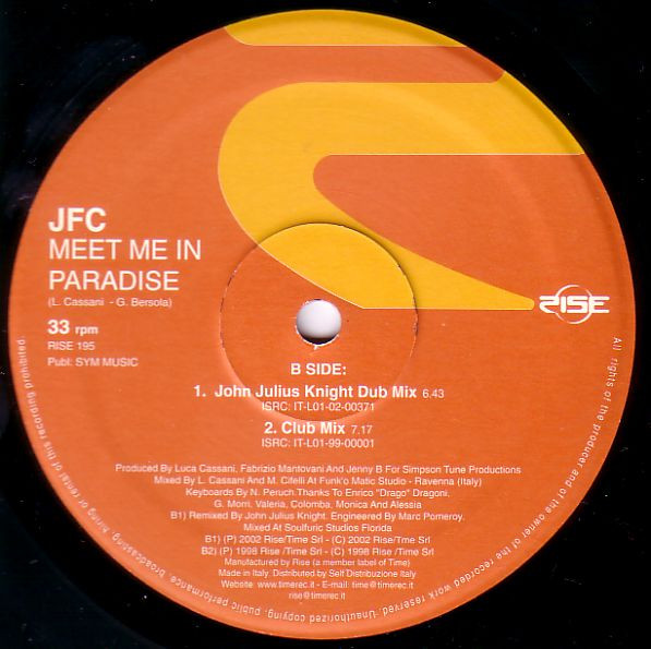 J.F.C. - Meet Me in Paradise | Rise (RISE 195) - 3