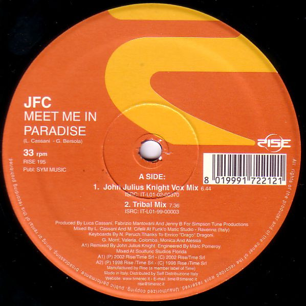 J.F.C. - Meet Me in Paradise | Rise (RISE 195) - 2