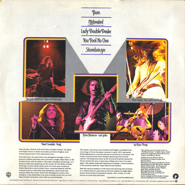 Deep Purple - Made In Europe [Vinyl] | Warner Bros. Records (PR 2995) - 2