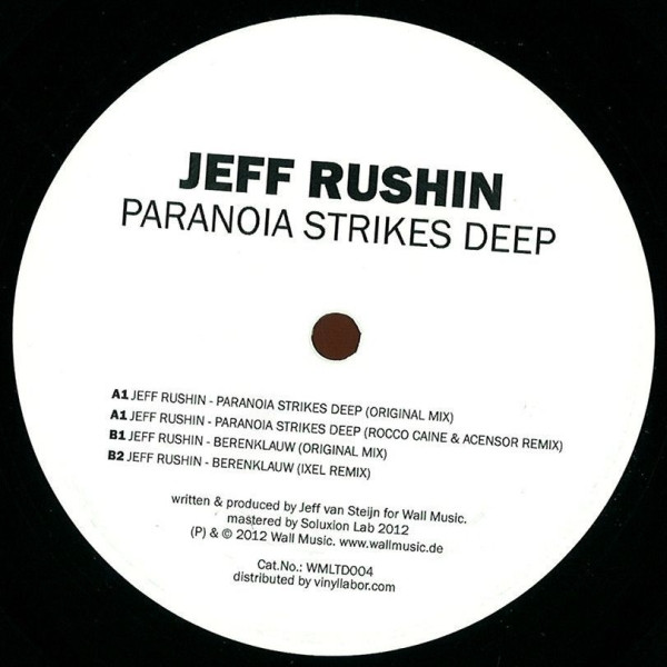 Jeff Rushin - Paranoia Strikes Deep | Wall Music Ltd (WMLTD004)