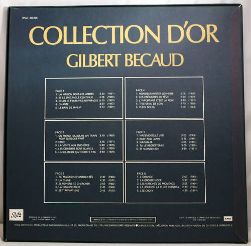 Gilbert Becaud - Collection D'Or | Pathé (SPAC-68.065) - 2