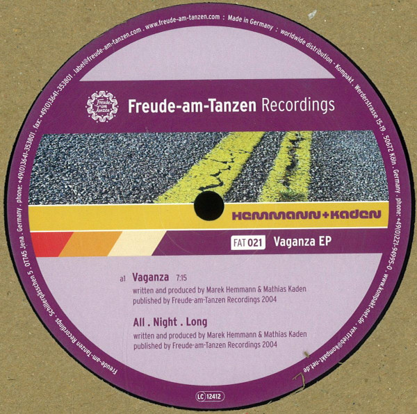 Hemmann & Kaden - Vaganza EP | Freude Am Tanzen (FAT 021) - main