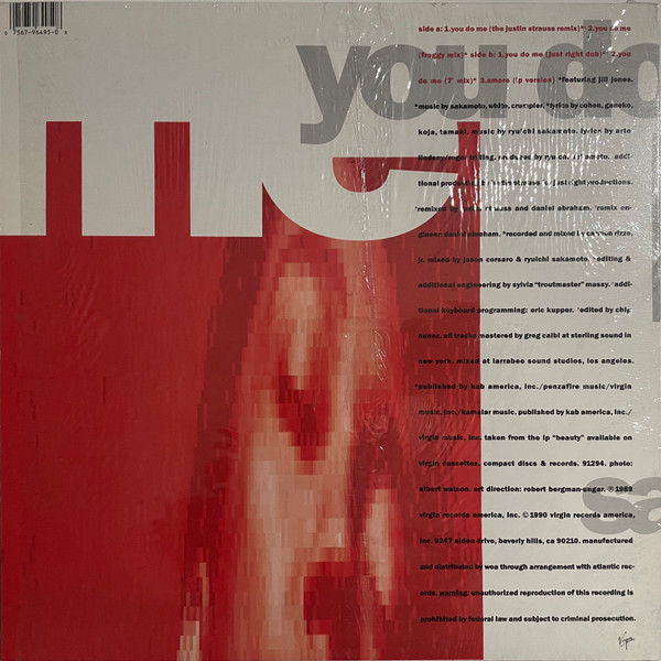 Ryuichi Sakamoto Featuring Jill Jones - You Do Me | Virgin (0-96495) - 2