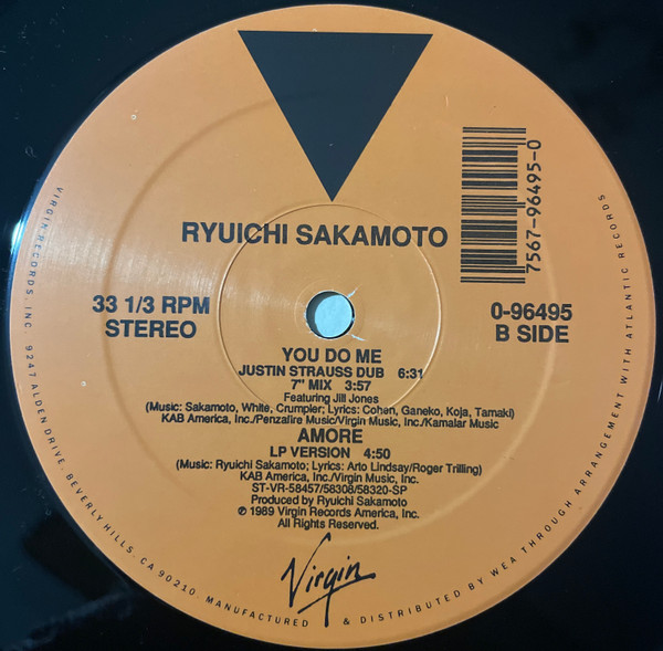 Ryuichi Sakamoto Featuring Jill Jones - You Do Me | Virgin (0-96495) - 4
