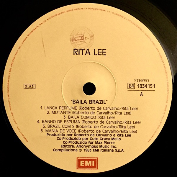 Rita Lee Y Roberto - Baila Brazil | EMI (64 1834151) - 3 Rita Lee Y Roberto - Baila Brazil | EMI (64 1834151) - 3