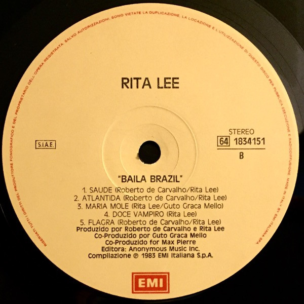 Rita Lee Y Roberto - Baila Brazil | EMI (64 1834151) - 4 Rita Lee Y Roberto - Baila Brazil | EMI (64 1834151) - 4