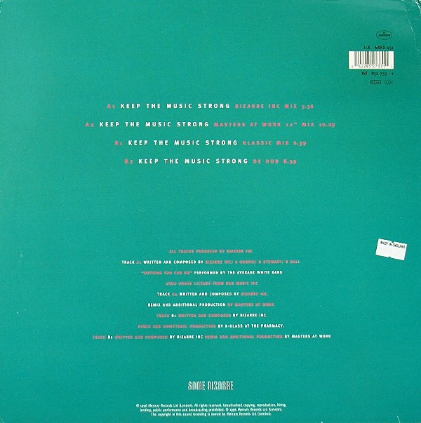 Bizarre Inc - Keep The Music Strong | Mercury (MERX 451) - 2 Bizarre Inc - Keep The Music Strong | Mercury (MERX 451) - 2