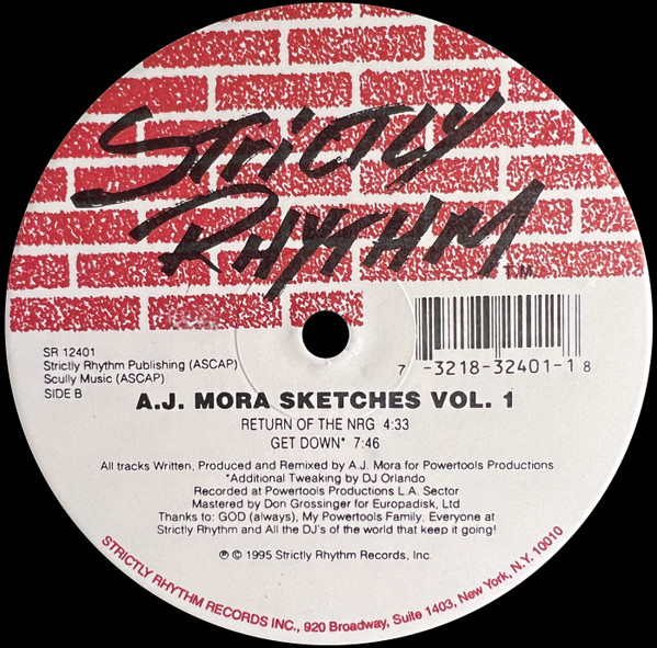 AJ Mora - Sketches (Vol. 1) | Strictly Rhythm (SR 12401) - 3