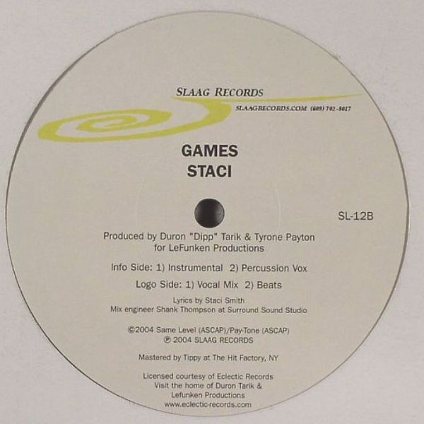 Staci - Games | Slaag Records (SL-12)