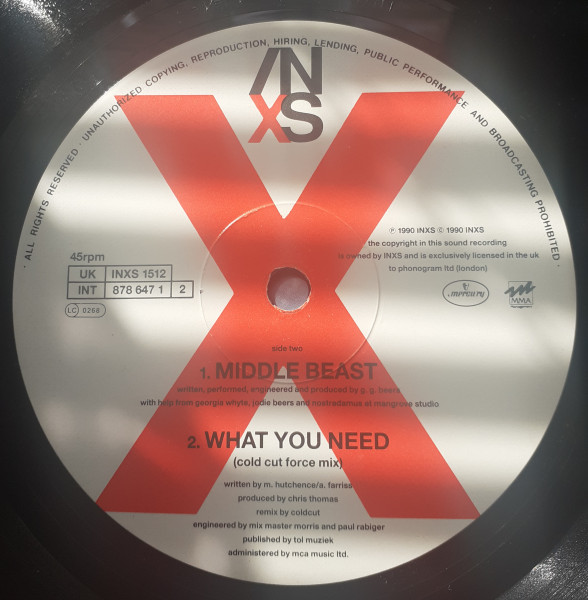 INXS - Disappear | Mercury (INXS 1512) - 4