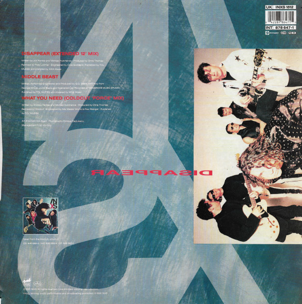 INXS - Disappear | Mercury (INXS 1512) - 2