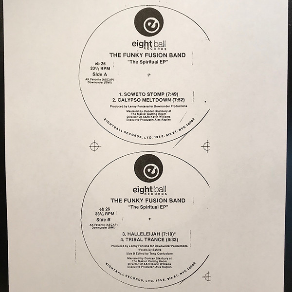 The Funky Fusion Band - The Spiritual EP | Eightball Records (eb 26) - 3 The Funky Fusion Band - The Spiritual EP | Eightball Records (eb 26) - 3