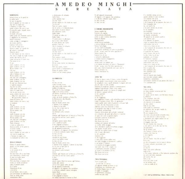 Amedeo Minghi - Serenata | Durium (ms AI 77471) - 5 Amedeo Minghi - Serenata | Durium (ms AI 77471) - 5
