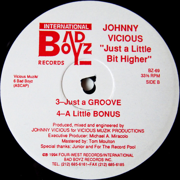 Johnny Vicious - Just A Little Bit Higher | International Bad Boyz Records (BZ-69) - 2 Johnny Vicious - Just A Little Bit Higher | International Bad Boyz Records (BZ-69) - 2