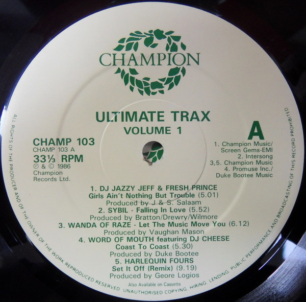 Various - Ultimate Trax | Champion (CHAMP 103) - 3