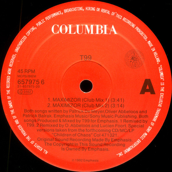 T99 - Maximizor | Columbia (657975 6) - 4
