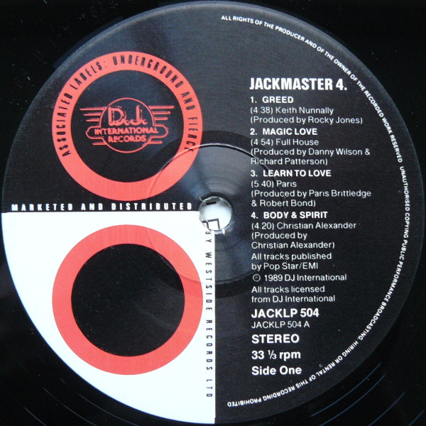 Various - Jackmaster 4 | Westside Records (JACKLP 504) - 4 Various - Jackmaster 4 | Westside Records (JACKLP 504) - 4
