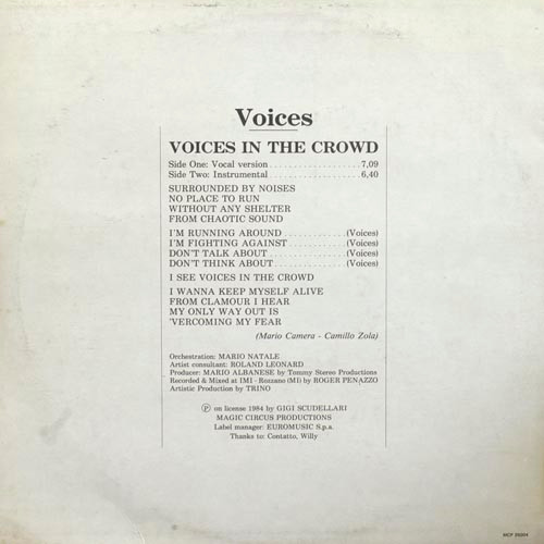 Voices - Voices In The Crowd | Magic Circus Productions (MCP 25004) - 2