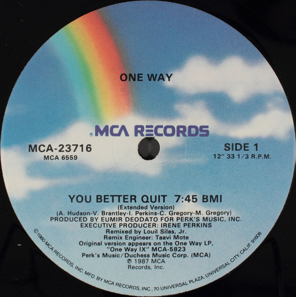One Way - You Better Quit | MCA Records (MCA-23716) - 3 One Way - You Better Quit | MCA Records (MCA-23716) - 3