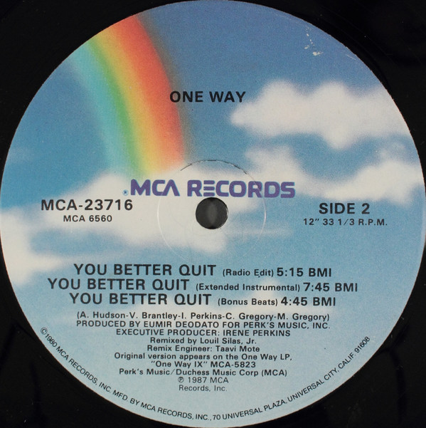 One Way - You Better Quit | MCA Records (MCA-23716) - 4 One Way - You Better Quit | MCA Records (MCA-23716) - 4