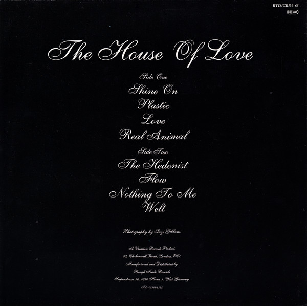 The House Of Love - The House Of Love | Creation Records (RTD/CRE 9-63) - 2