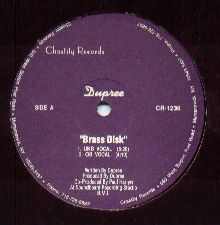 Dupree - Brass Disk | Chastity Records (CR-1236) - main