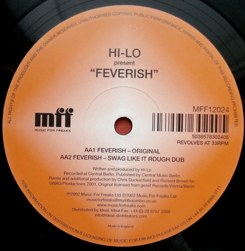 Hi-Lo - Feverish | Music For Freaks (MFF12024) - 2 Hi-Lo - Feverish | Music For Freaks (MFF12024) - 2