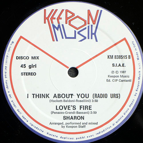 Sharon - I Think About You | Keepon Musik (KM 838515) - 4 Sharon - I Think About You | Keepon Musik (KM 838515) - 4