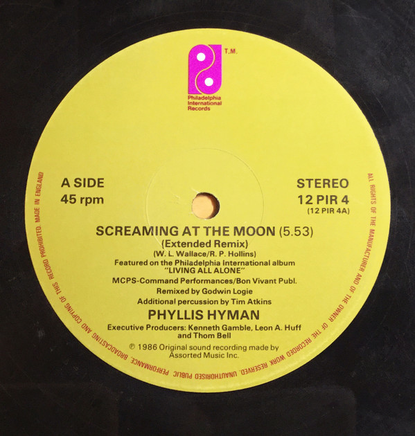 Phyllis Hyman - Screaming At The Moon | Philadelphia International Records (12 PIR 4) - 2 Phyllis Hyman - Screaming At The Moon | Philadelphia International Records (12 PIR 4) - 2