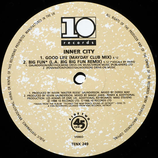 Inner City - Good Life | 10 Records (TENX 249) - 4 Inner City - Good Life | 10 Records (TENX 249) - 4