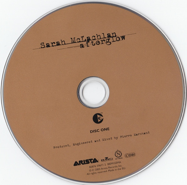Sarah McLachlan - Afterglow | Arista (82876 59671 2) - 3