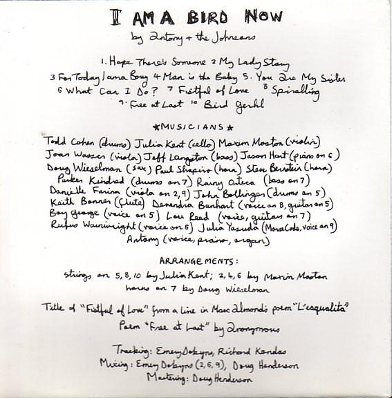 Antony And The Johnsons - I Am A Bird Now | Rough Trade (RTRADCD223) - 13