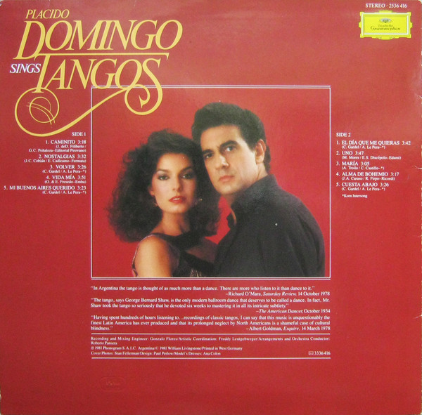 Placido Domingo Sings Tangos