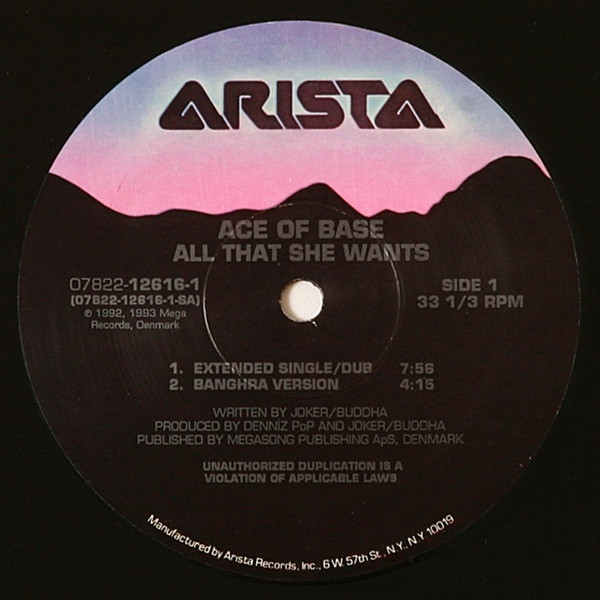 Ace Of Base - All That She Wants | Arista (07822-12616-1) - 3