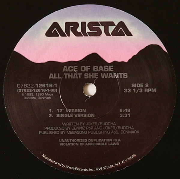 Ace Of Base - All That She Wants | Arista (07822-12616-1) - 4