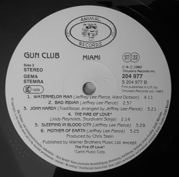The Gun Club - Miami | Animal Records (204 977) - 4