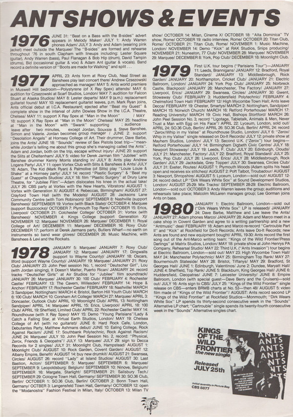 Adam And The Ants - Kings Of The Wild Frontier | CBS (84549) - 17 Adam And The Ants - Kings Of The Wild Frontier | CBS (84549) - 17