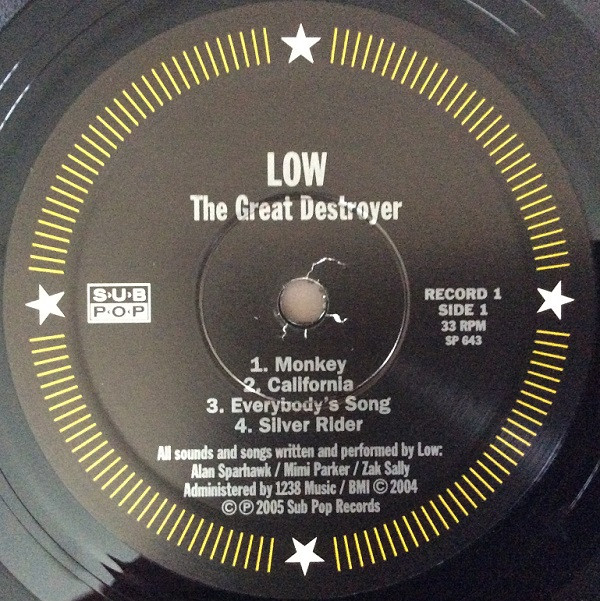 Low - The Great Destroyer LP | Sub Pop (SP 643) - 3 Low - The Great Destroyer LP | Sub Pop (SP 643) - 3