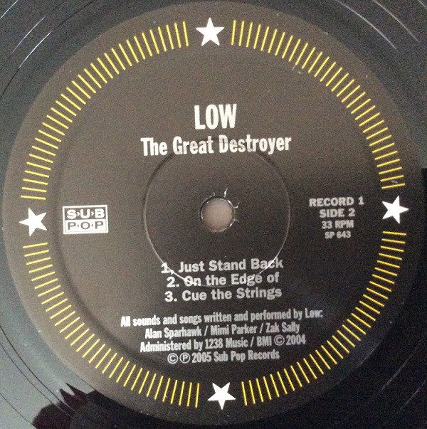 Low - The Great Destroyer LP | Sub Pop (SP 643) - 4 Low - The Great Destroyer LP | Sub Pop (SP 643) - 4