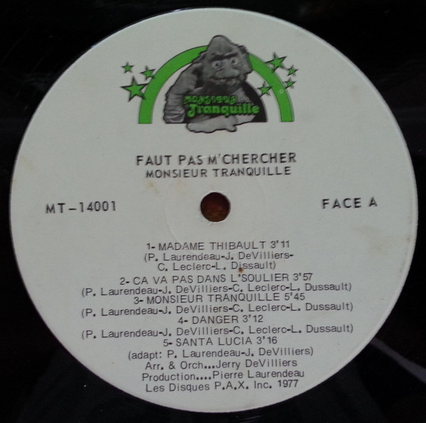 Monsieur Tranquille - Faut Pas M'chercher | Totem (MT-14001) - 3