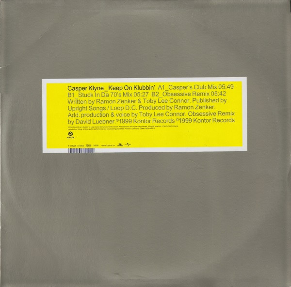 Casper Klyne - Keep On Klubbin' | Kontor Records (K090) - main Casper Klyne - Keep On Klubbin' | Kontor Records (K090) - main