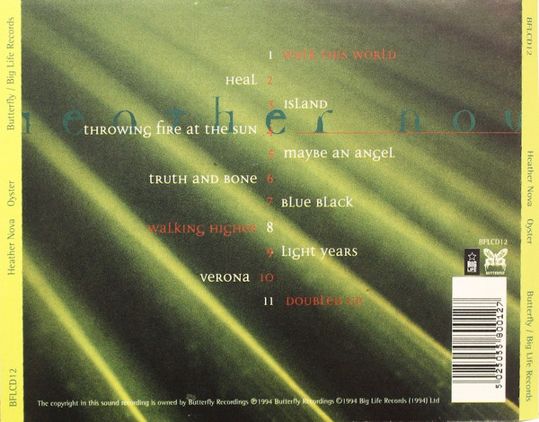 Heather Nova - Oyster | Butterfly Records (BFLCD 12) - 3