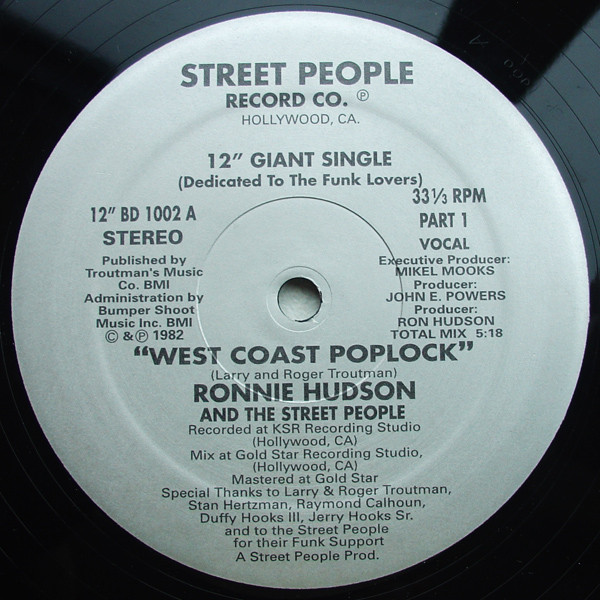 Ronnie Hudson & The Street People - West Coast Poplock | Street People Record Co. (BD 1002) - main Ronnie Hudson & The Street People - West Coast Poplock | Street People Record Co. (BD 1002) - main