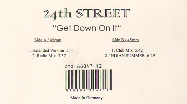 24th Street - Get Down On It | Dance Street (DST 1446-12) - 3