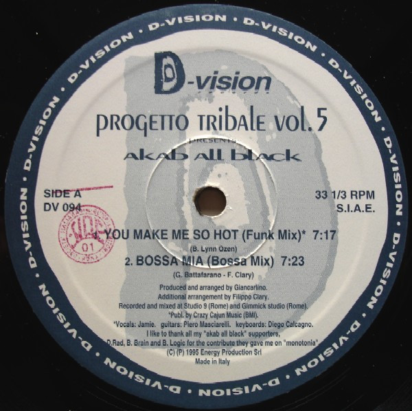 Progetto Tribale Vol. 5 Presents - Akab All Black | D:vision Records (DV 094) - 3