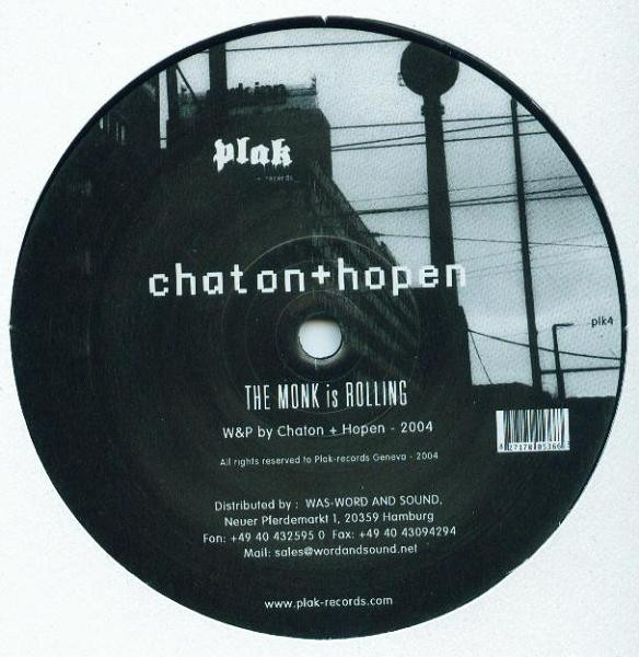 Chaton + Hopen - The Monk Is Rolling | Plak Records (plk4) - main