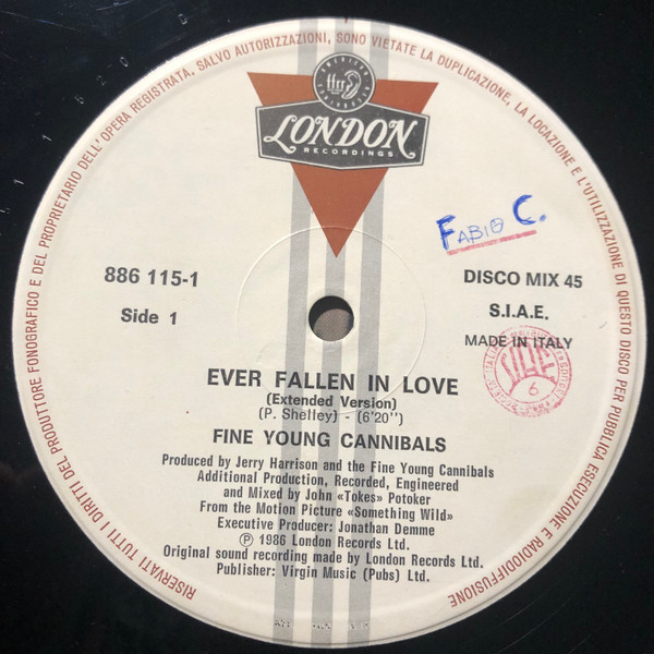 Fine Young Cannibals - Ever Fallen In Love | Metronome (886 115-1) - 3 Fine Young Cannibals - Ever Fallen In Love | Metronome (886 115-1) - 3